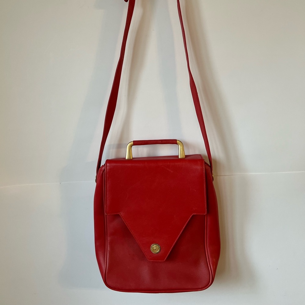 Vintage Pierre Balmain red leather bag
